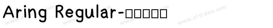 Aring Regular字体转换